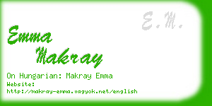 emma makray business card